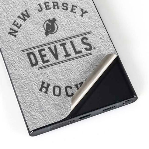 NHL New Jersey Devils Black Text Galaxy S25 Ultra Skin