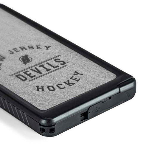 NHL New Jersey Devils Black Text Galaxy S24 Ultra Waterproof Case