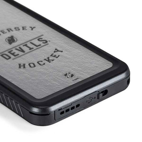 NHL New Jersey Devils Black Text Galaxy S24 Waterproof Case