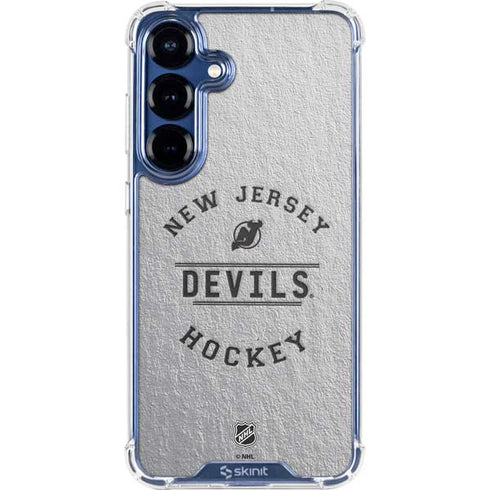 NHL New Jersey Devils Black Text Galaxy S25 Clear Case