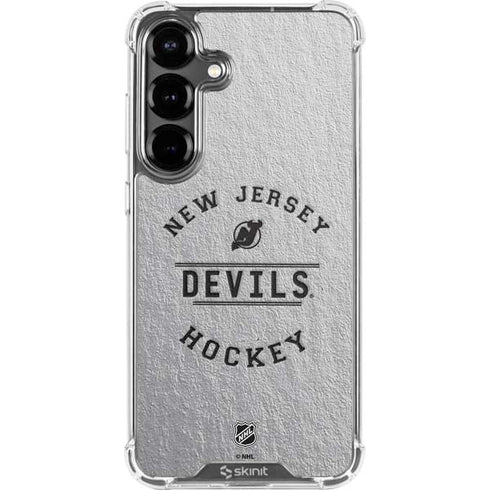 NHL New Jersey Devils Black Text Galaxy S26 Clear Case