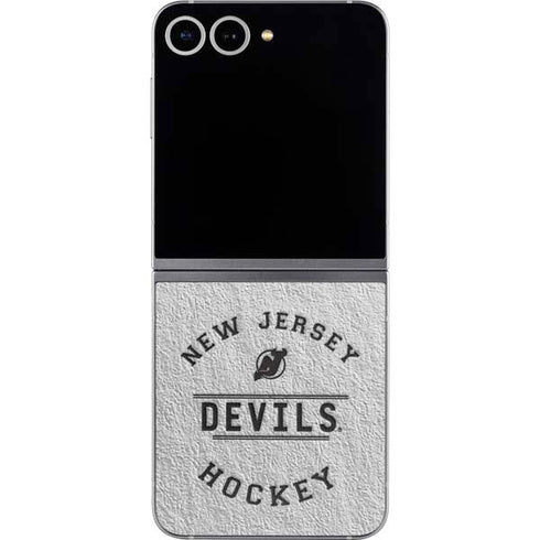 NHL New Jersey Devils Black Text Galaxy Z Flip6 Skin