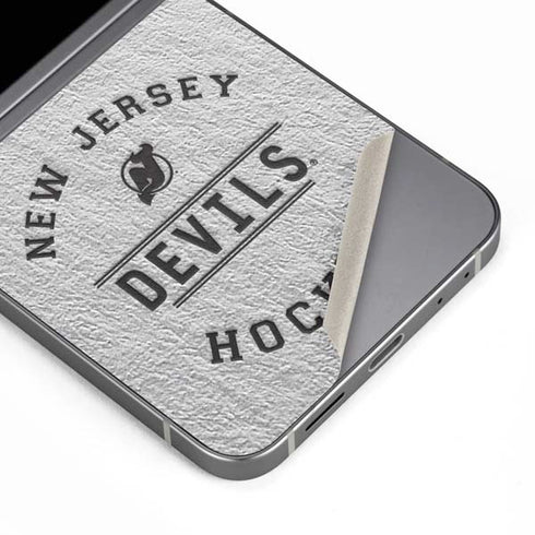 NHL New Jersey Devils Black Text Galaxy Z Flip6 Skin