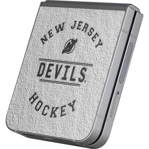 NHL New Jersey Devils Black Text Galaxy Z Flip6 Skin