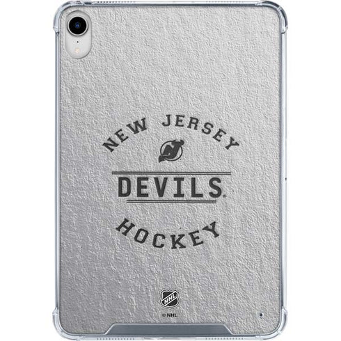 NHL New Jersey Devils Black Text iPad 11th Gen (2025) Clear Case