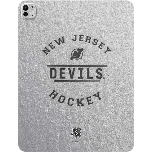 NHL New Jersey Devils Black Text iPad Pro 13in M4 (2024) Skin