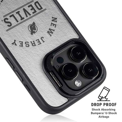 NHL New Jersey Devils Black Text iPhone 14 Pro Kickstand Case