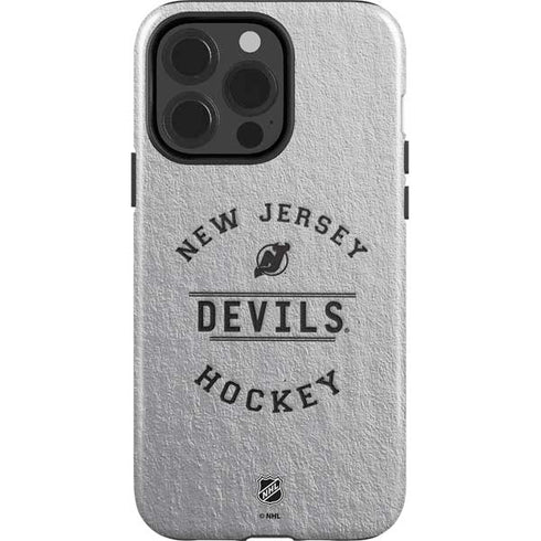 NHL New Jersey Devils Black Text iPhone 15 Pro Impact Case