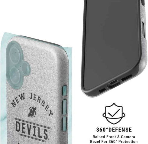 NHL New Jersey Devils Black Text iPhone 16 Magsafe Impact Case