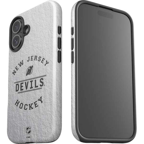 NHL New Jersey Devils Black Text iPhone 16 Plus Impact Case