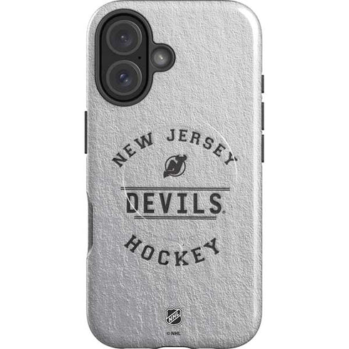 NHL New Jersey Devils Black Text iPhone 16 Plus Magsafe Impact Case
