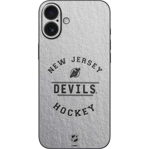 NHL New Jersey Devils Black Text iPhone 16 Plus Skin