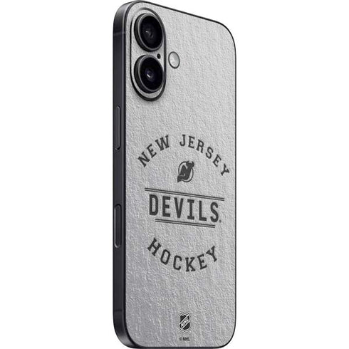NHL New Jersey Devils Black Text iPhone 16 Plus Skin