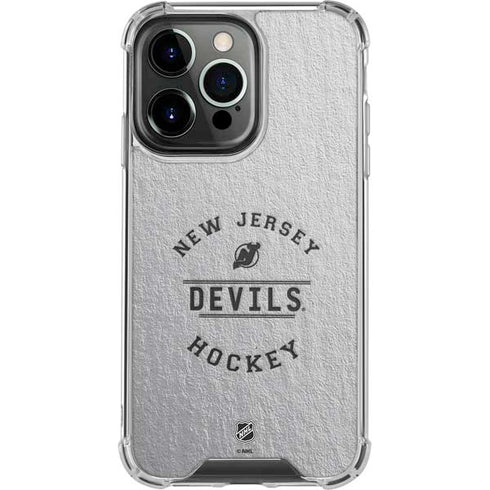 NHL New Jersey Devils Black Text iPhone 16 Pro Clear Case