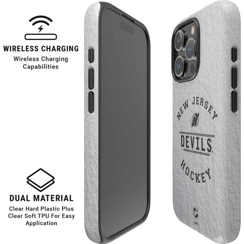 NHL New Jersey Devils Black Text iPhone 16 Pro Magsafe Impact Case