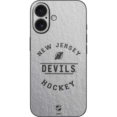 NHL New Jersey Devils Black Text iPhone 16 Skin