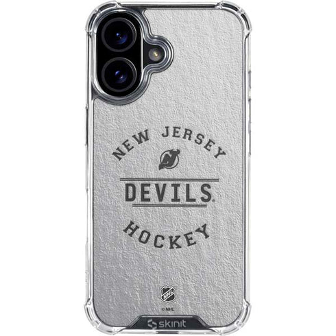 NHL New Jersey Devils Black Text iPhone 17 Clear Case