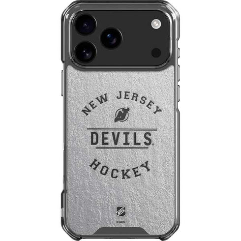 NHL New Jersey Devils Black Text iPhone 18 Pro Max Clear Case