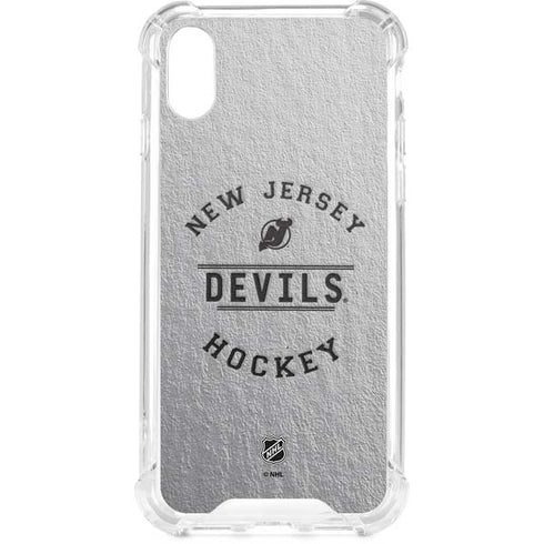 NHL New Jersey Devils Black Text iPhone XS Clear Case