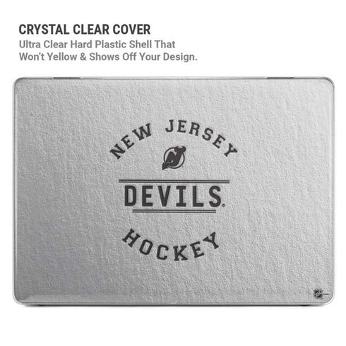NHL New Jersey Devils Black Text MacBook Pro 14in (2021-24) Case plus Skin