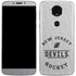 NHL New Jersey Devils Black Text Moto E5 Plus Skin
