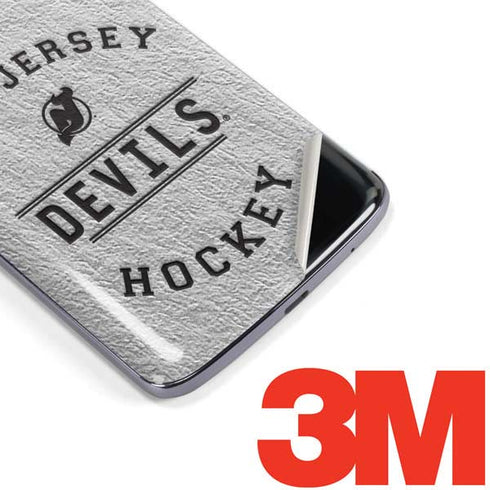 NHL New Jersey Devils Black Text Moto E5 Plus Skin