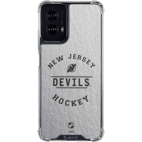 NHL New Jersey Devils Black Text Moto G Power 5G (2024) Clear Case