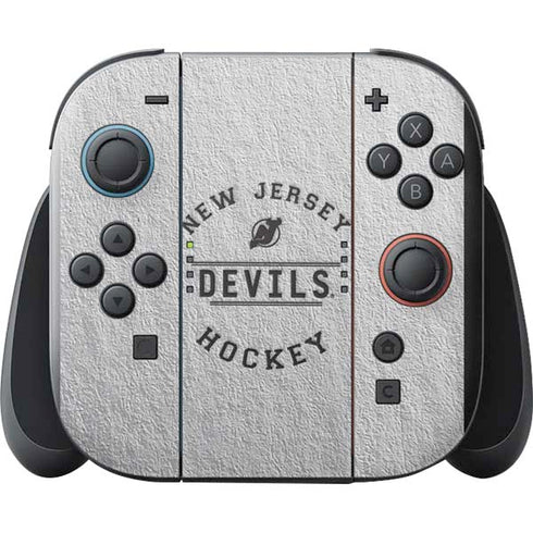 NHL New Jersey Devils Black Text Nintendo Switch 2 (2025) with Joy-Con Skin