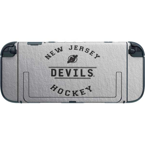 NHL New Jersey Devils Black Text Nintendo Switch 2 (2025) with Joy-Con Skin