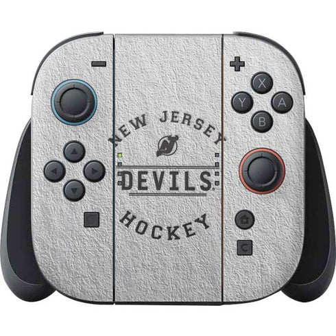 NHL New Jersey Devils Black Text Nintendo Switch 2 (2025) Joy-Con Controller Skin