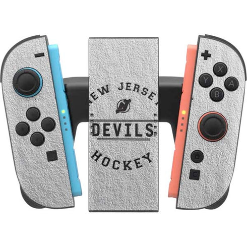 NHL New Jersey Devils Black Text Nintendo Switch 2 (2025) Joy-Con Controller Skin