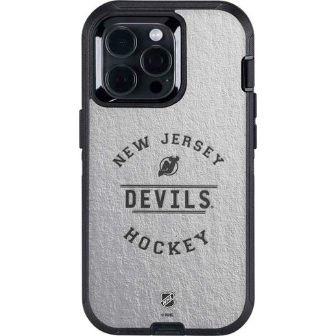 NHL New Jersey Devils Black Text Otterbox Defender iPhone Skin