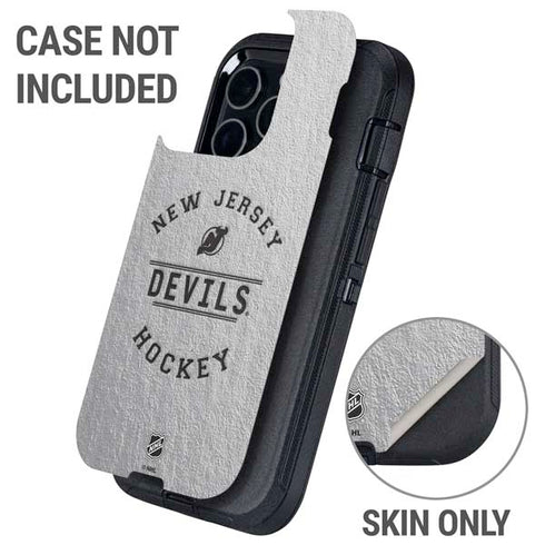 NHL New Jersey Devils Black Text Otterbox Defender iPhone Skin