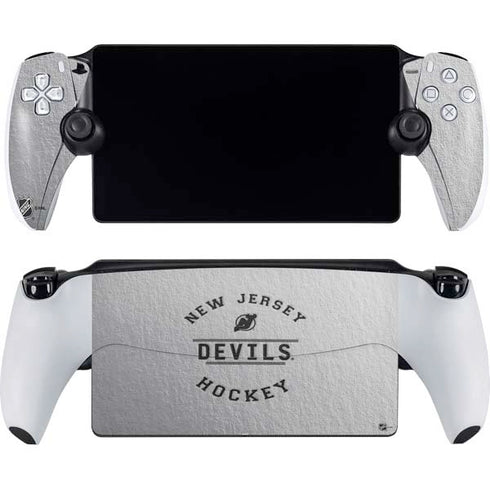 NHL New Jersey Devils Black Text PlayStation Portal Remote Player Skin