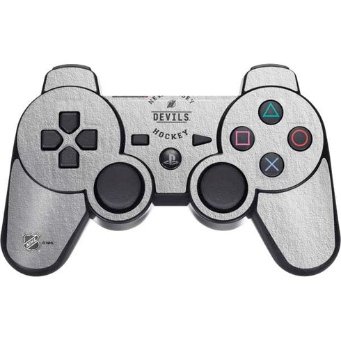 NHL New Jersey Devils Black Text PS3 Dual Shock wireless controller Skin