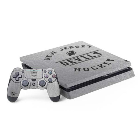 NHL New Jersey Devils Black Text PlayStation PS4 Skins