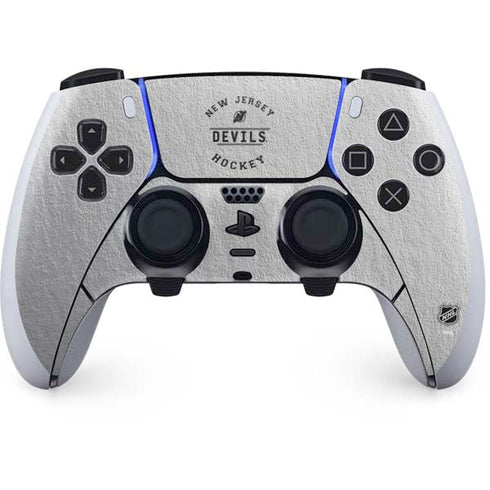 NHL New Jersey Devils Black Text PS5 DualSense Edge Pro Controller Skin