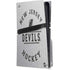 NHL New Jersey Devils Black Text PS5 Pro Disk Console Skin