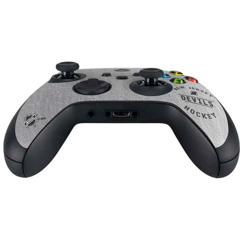 NHL New Jersey Devils Black Text Xbox Series X Controller Skin