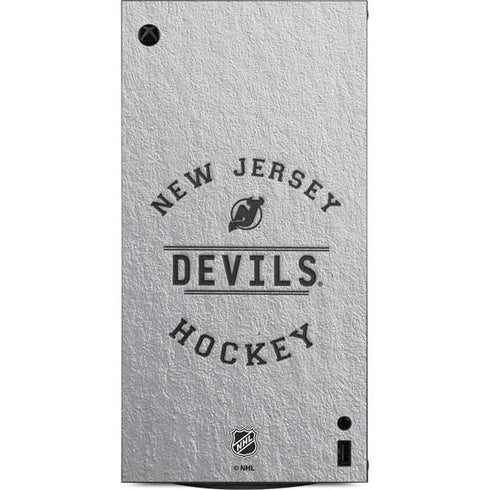 NHL New Jersey Devils Black Text XBox Series X Digital Edition Console Skin