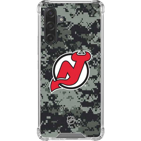 NHL New Jersey Devils Camo Galaxy A17 Clear Case