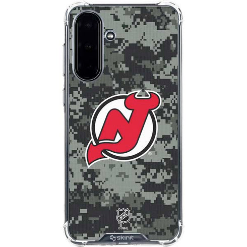 NHL New Jersey Devils Camo Galaxy A36 5G Clear Case
