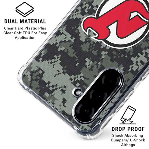 NHL New Jersey Devils Camo Galaxy A36 5G Clear Case