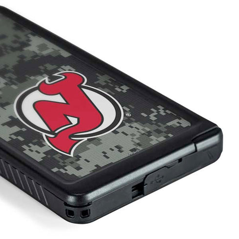 NHL New Jersey Devils Camo Galaxy S24 Ultra Waterproof Case