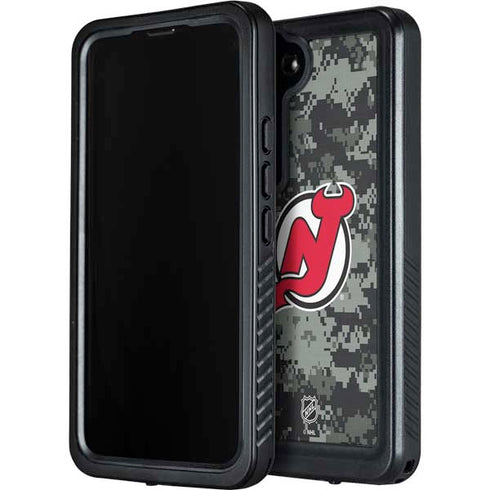 NHL New Jersey Devils Camo Galaxy S24 Waterproof Case