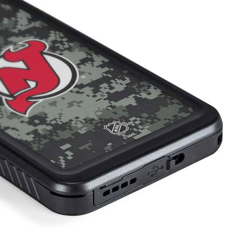 NHL New Jersey Devils Camo Galaxy S24 Waterproof Case