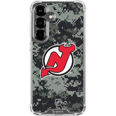 NHL New Jersey Devils Camo Galaxy S26 Clear Case