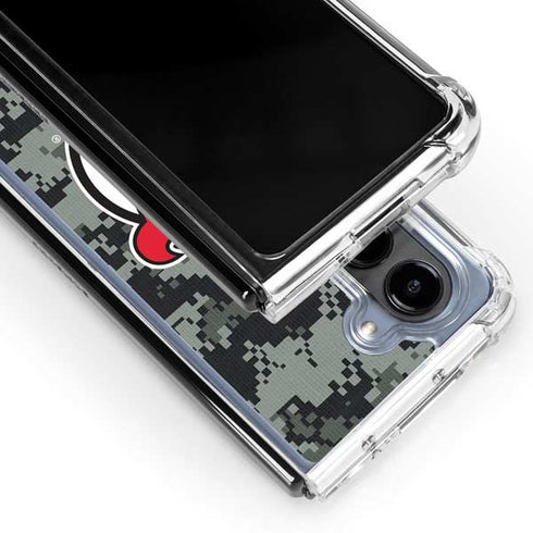 NHL New Jersey Devils Camo Galaxy Z Fold5 5G Clear Case