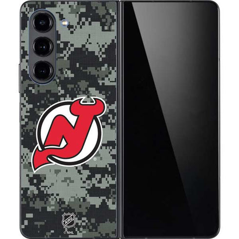 NHL New Jersey Devils Camo Galaxy Z Fold5 5G Skin