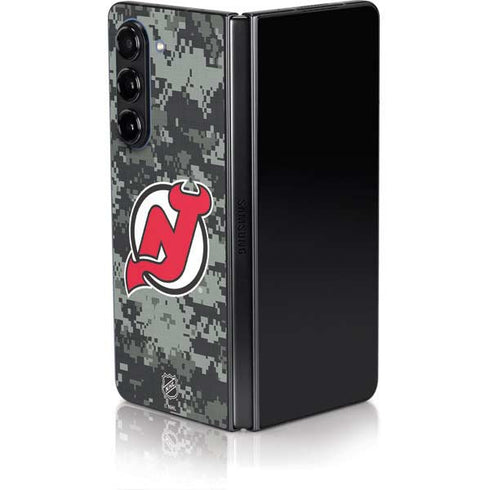 NHL New Jersey Devils Camo Galaxy Z Fold5 5G Skin
